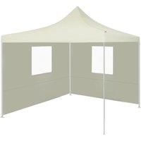 Foldable Tent with 2 Walls 3x3 m Cream