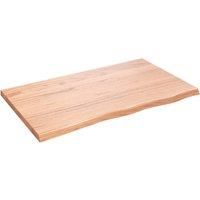 Wall Shelf Light Brown 100x60x(2-4) cm Treated Solid Wood Oak