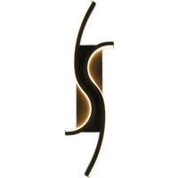 LED Wall Light, Black Indoor 12W 1350LM Modern Wall Lamp Acrylic for Bedroom Living Room Hallway(Warm Light)