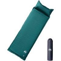 Self Inflating Camping Mattress with Pillow 1-Person Green