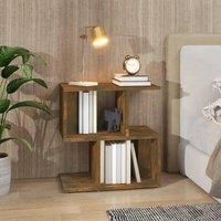 Bedside Cabinet Smoked Oak 50x30x51.5 cm Engineered Wood