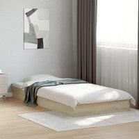 Bed Frame without Mattress Sonoma Oak 90x190 cm Single Engineered Wood