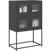 Highboard Black 68x39x107 cm Steel