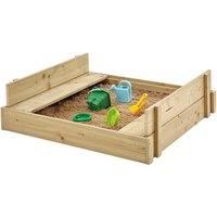 TP Wooden Lidded Sandpit With Liner