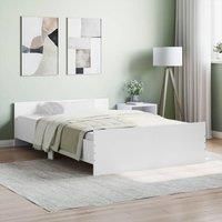 Bed Frame with Headboard and Footboard White 120x200 cm