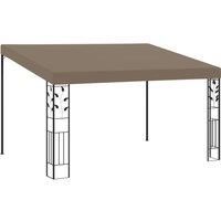 Wall-mounted Gazebo 4x3x2.5 m Taupe