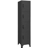Locker Cabinet Anthracite 38x45x180 cm Steel