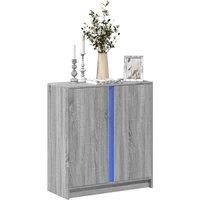 Sideboard with LED Grey Sonoma 77x34x85 cm Engineered Wood
