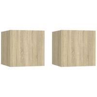 Bedside Cabinets 2 pcs Sonoma Oak 30.5x30x30 cm Engineered Wood