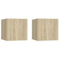 Bedside Cabinets 2 pcs Sonoma Oak 30.5x30x30 cm Engineered Wood