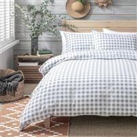 Habitat Gingham Grey Bedding Set - Double