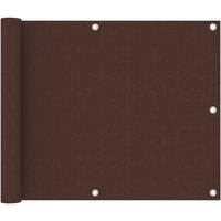 Balcony Screen Brown 75x600 cm Oxford Fabric