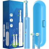 Intelligent Rotary Electric Toothbrush, Rechargeable Rotating Toothbrushes Compatible with Oral B