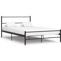 Bed Frame Black Metal 140x200 cm