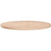 Round Table Top £80x2,5 cm Untreated Solid Wood Oak
