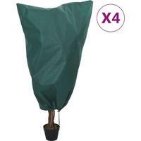 Plant Fleece Covers with Drawstring 4 pcs 70 g/m£ 0.8x1 m