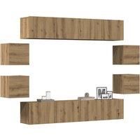 Wall Mounted TV cabinets 8 pcs Artisan Oak Engineered Wood