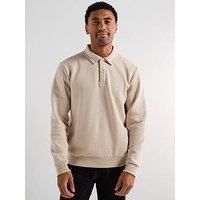 Jack & Jones Jack & Jones Bradley 1/4 Button Sweat - Beige