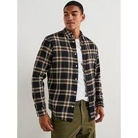 Jack & Jones Classic Flannel Long Sleeve Check Shirt - Black