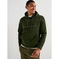 Jack & Jones Star Linear Logo Overhead Hoodie - Green