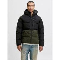 Jack & Jones Owen Hooded Contrast Quilted - Dark Green