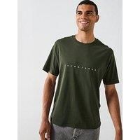 Jack & Jones Star Linear Logo T-Shirt - Green