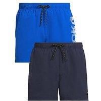 Jack & Jones Maui Pack Logo And Solid Swim Short - Multi
