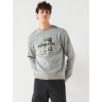 Jack & Jones Flare Graphic Crew Sweatshirt - Grey