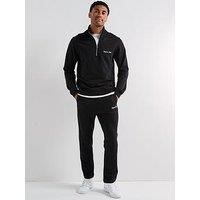 Jack & Jones Funnel Neck Sweat Top And Jogger Tracksuit - Black