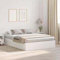 Storage Bed Frame White 150x200 cm