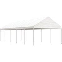 Gazebo with Roof White 11.15x4.08x3.22 m Polyethylene