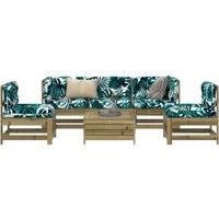 6 Piece Garden Sofa Set Impregnated Wood Pine