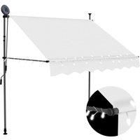 Manual Retractable Awning with LED 150 cm Cream