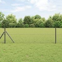 Fence Posts 52 pcs Grey £32 mm 120 cm Galvanised Steel
