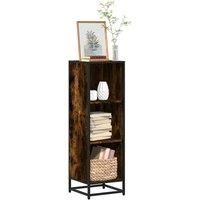 Book Cabinet Smoked Oak 33.5x33x107.5 cm Engineered Wood