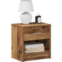Bedside Cabinets 2 pcs with Drawer Old Wood 39x28x41 cm
