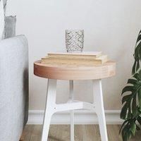Table Top 30x4 cm Round Solid Wood Beech