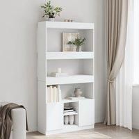 HighboardWhite 92x33x180 cm Engineered Wood