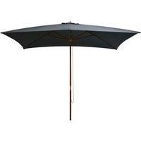 Outdoor Parasol with Wooden Pole 200x300 cm Anthracite