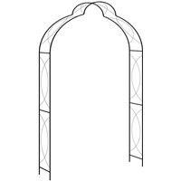 Garden Arch Black 150x34x240 cm Iron