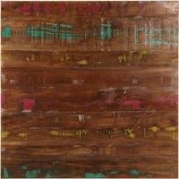 Table Top 80x80x3.8 cm Square Solid Wood Reclaimed