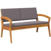 2 Piece Bistro Set with Cushions Solid Wood Acacia