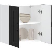 Kitchen Wall Cabinet Lucca Black Engineered Wood