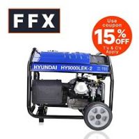 Hyundai 7kw/8.75kva Open Frame 4 Stroke Recoil And Electric Start Site Petrol Generator r For Home or Site Use powering power tools, lighting rigs, garages, workshops 3 Year Warranty