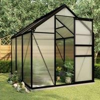 Greenhouse with Base Frame Anthracite Aluminium 3.61 m£