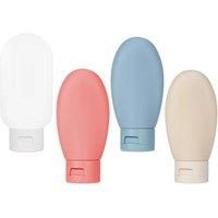 Set Of 4 60Ml Mini Travel Bottles - 4 Colours!
