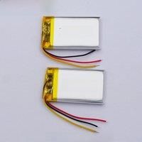 2pcs 3.7V 500mAh 1.85Wh 502540 Thermistor NTC 3 Wires LiPolymer Li Lipo Replacement Battery For GPS
