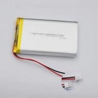 3.7V 5000 mAh 18.5Wh Polymer Li Lipo Battery 105080 JST 2Pin 2.54mm Connector For DashCam GPS ipod