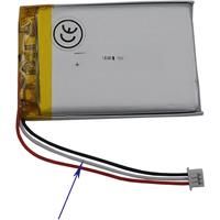 3.7V 1000mAh 3 Wires Thermistor Polymer LiPo Li Battery 523450 JST 3Pin 1.25mm Connector For Car