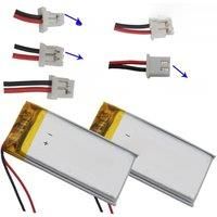 2pcs 3.7V 350 mAh Polymer Li Lithium Lipo Battery JST 2Pin 1.0/1.25/1.5/2.0/2.54mm Plug 402040 For